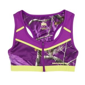 Realtree Girl Rorie Camo Sportwear Bra Top - purple