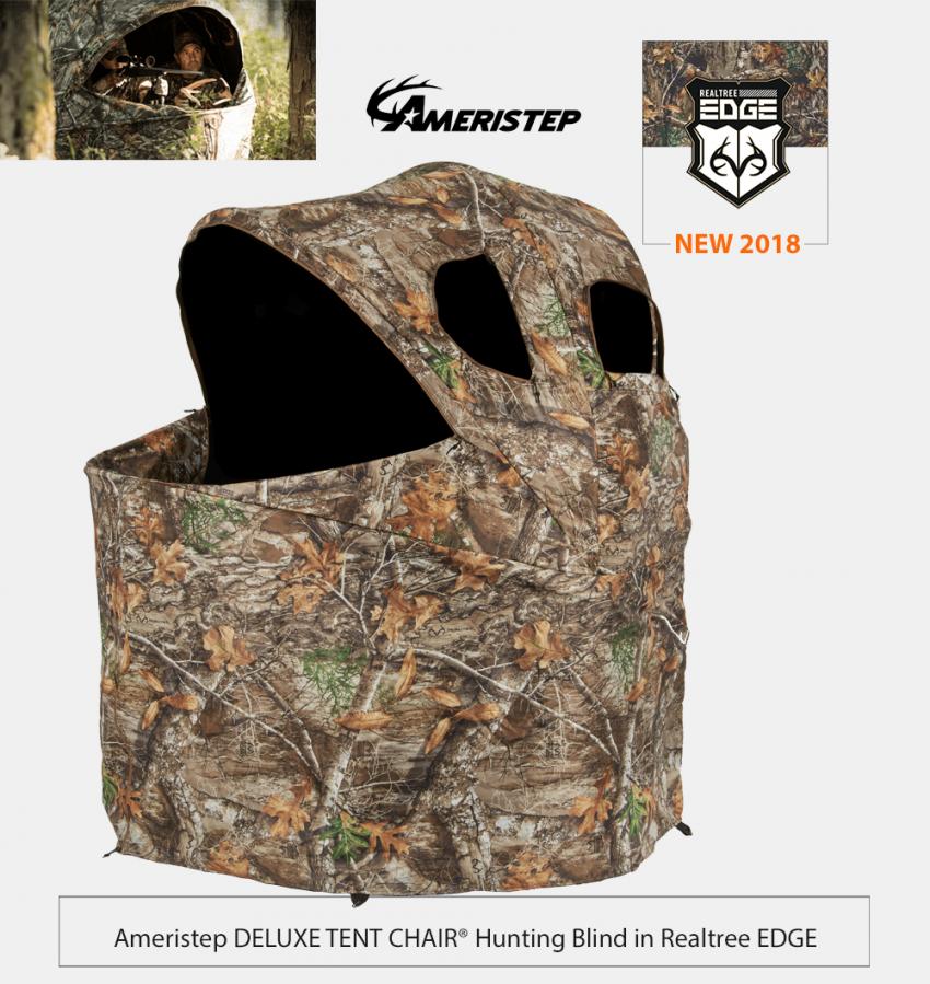 Ameristep Deluxe Tent Chair Hunting Bind in Realtree EDGE