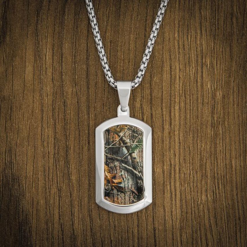 Men's Stainless Steel Realtree AP Dog Tag Necklace