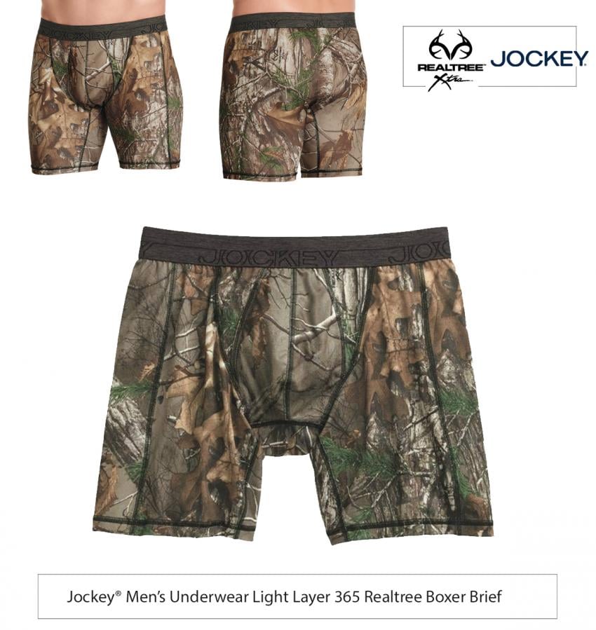 Jockey Men’s Underwear Light Layer 365 Realtree Camo Boxer Brief 