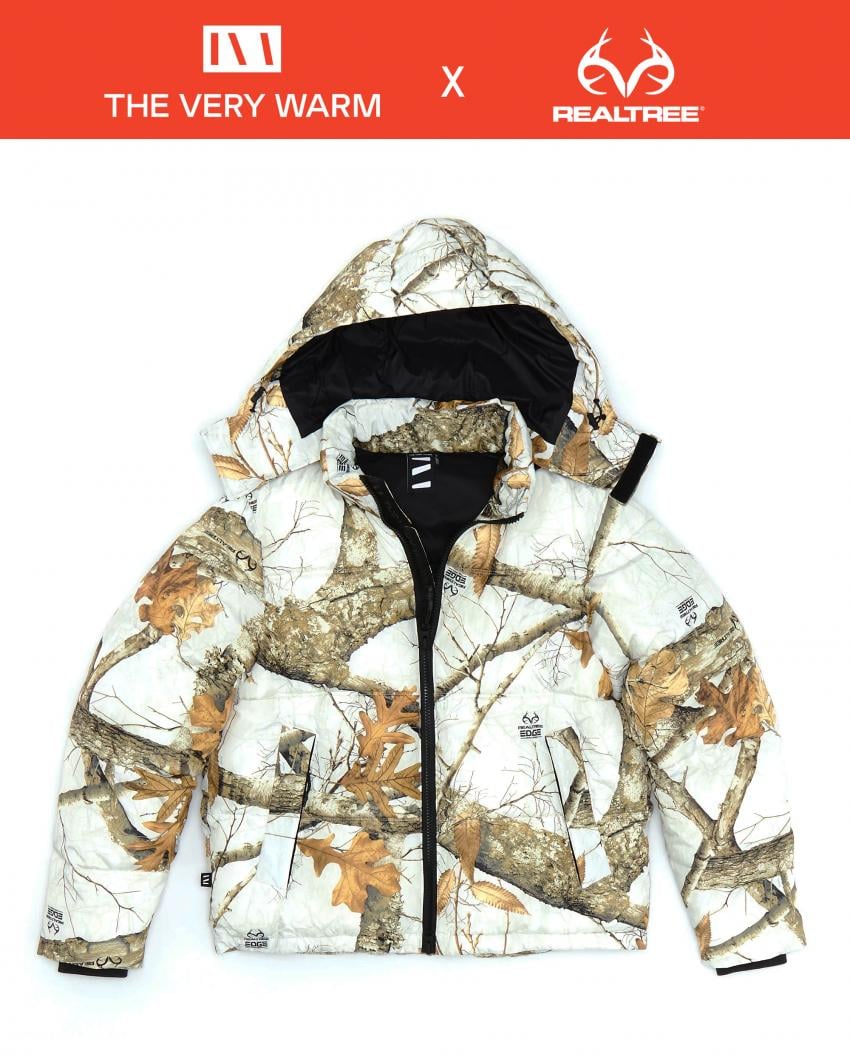 The Realtree Snow Unisex Hooded Puffer