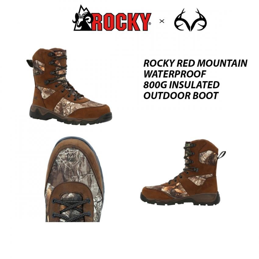 Rocky Red Mountain Waterproof 800g Insulated Outdoor Boot