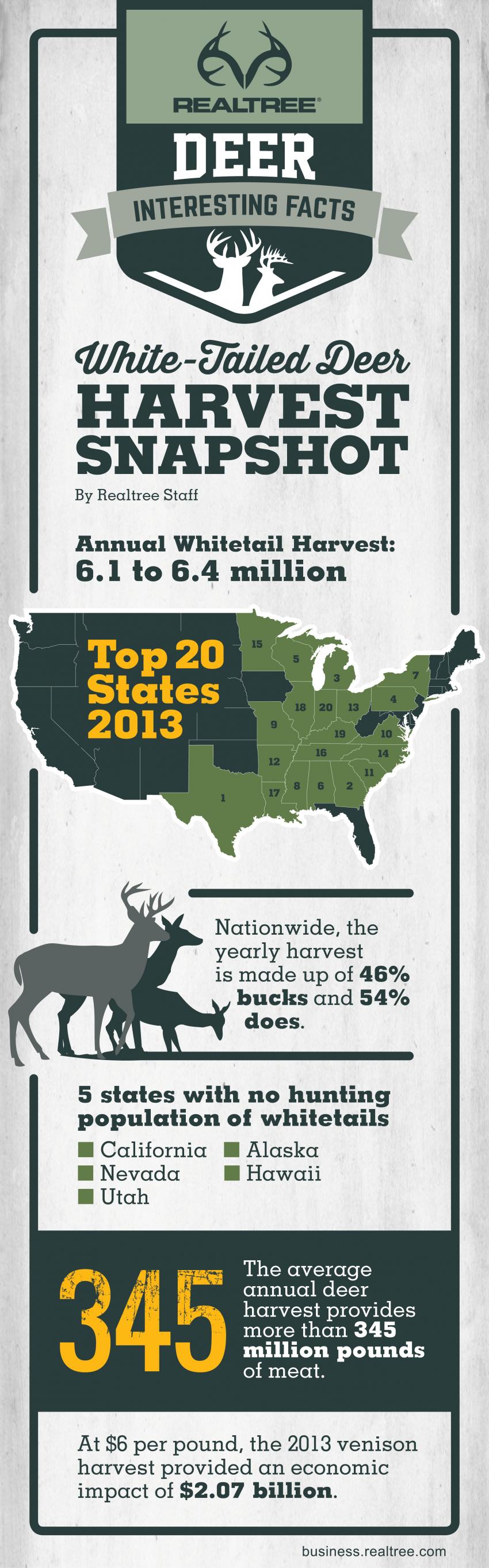 Whitetail Deer Harvest Infographic 2016 | Realtree B2B
