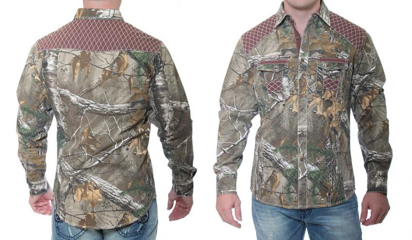 Realtree Men's Denim Button-Up Shirts 