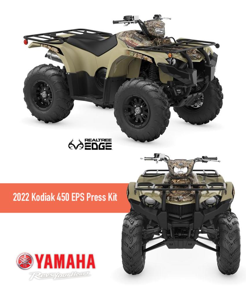 2022 Yamaha Kodiak 450 EPS Press Kit in Realtree EDGE