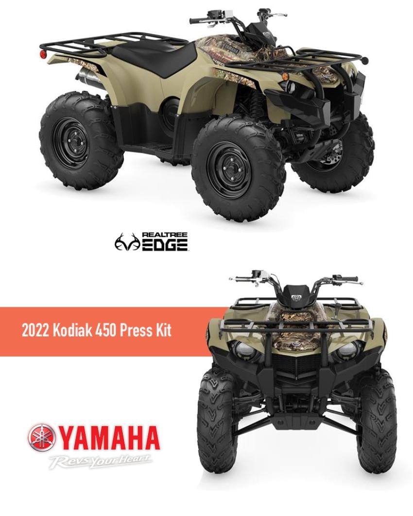 2022 Yamaha Kodiak 450 Press Kit in Realtree EDGE