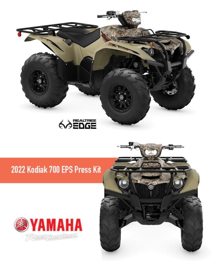 2022 Yamaha Kodiak 700 Press Kit in Realtree EDGE