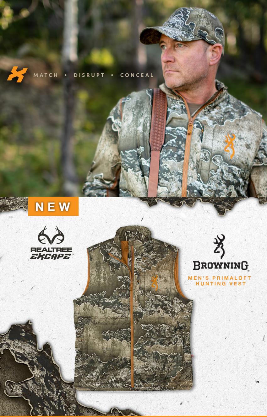 browning realtree excape camouflage vest 