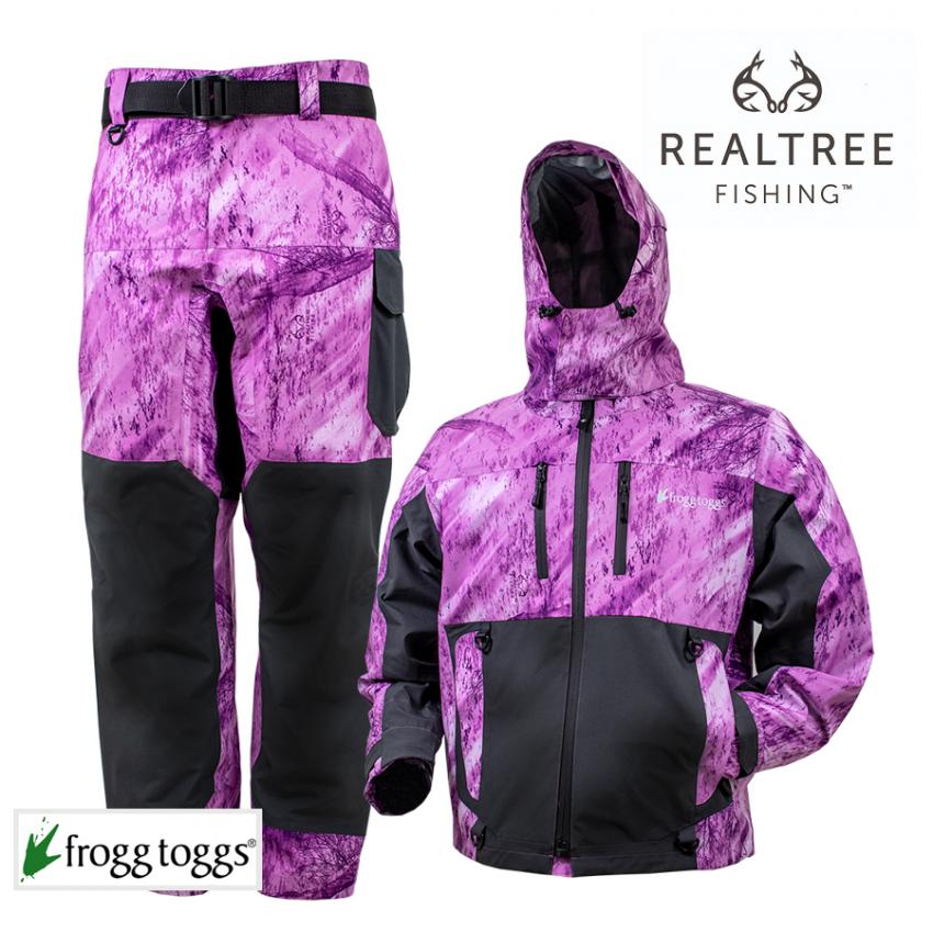 Frogg Toggs Realtree Fishing Purple Women's Pilot Pro Jacket and Pants 