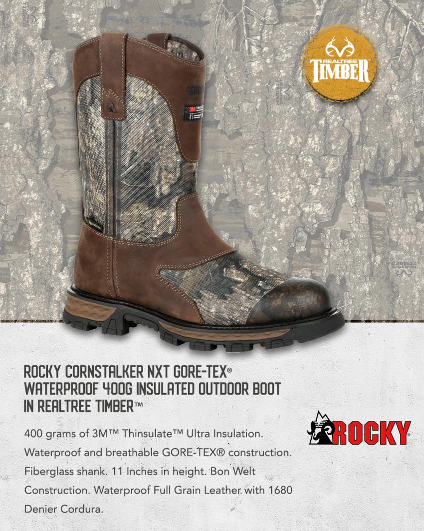 Rocky Cornstalker NXT GORE-TEX® Waterproof 400G Insulated Outdoor Boo in realtree edge