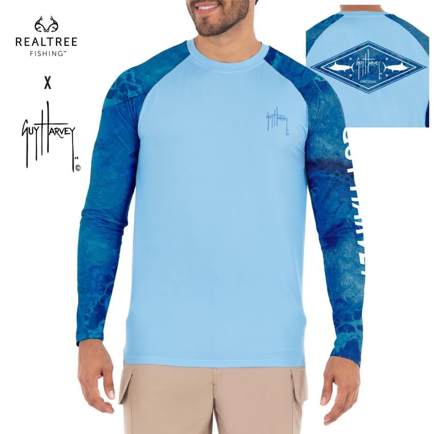 Men's Diamond Marlins Sun Protection Long Sleeve Shirt