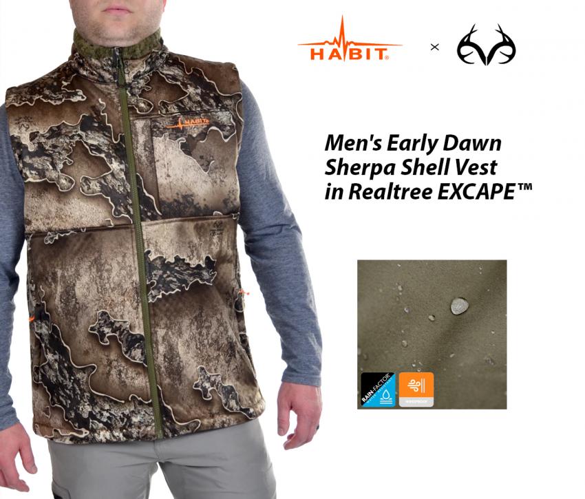 Men's Early Dawn Sherpa Shell Vest Realtree Excape