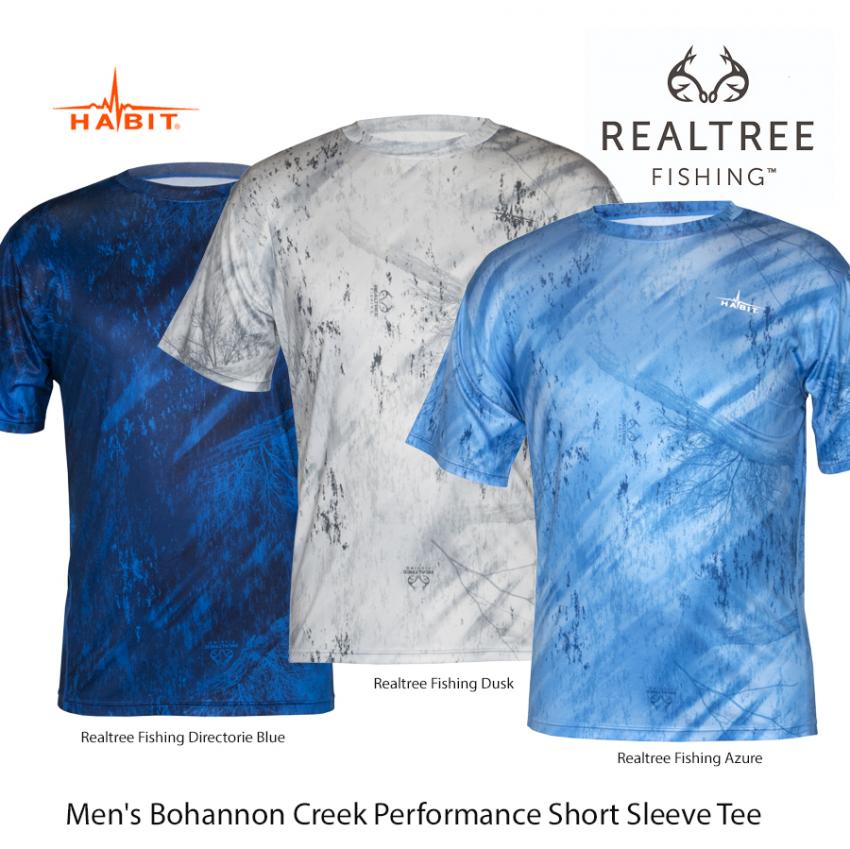 Realtree Fishing Habit Mens Performance Short Sleeve Shirts 2019
