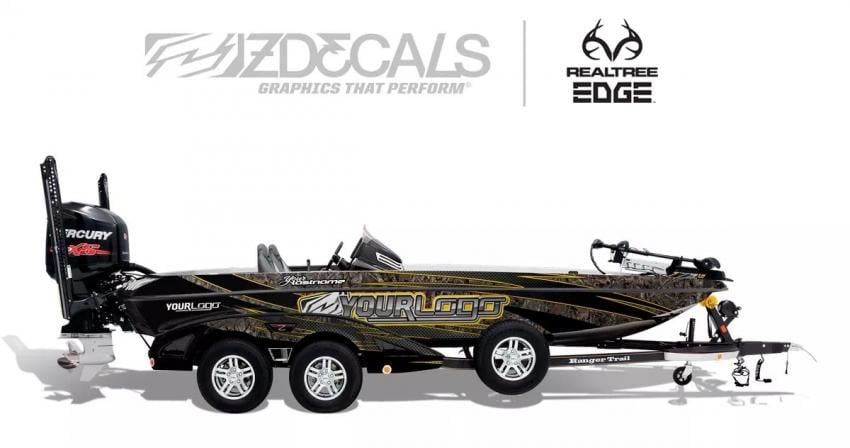 Realtree EDGE camo bass boat wrap by Zdecals