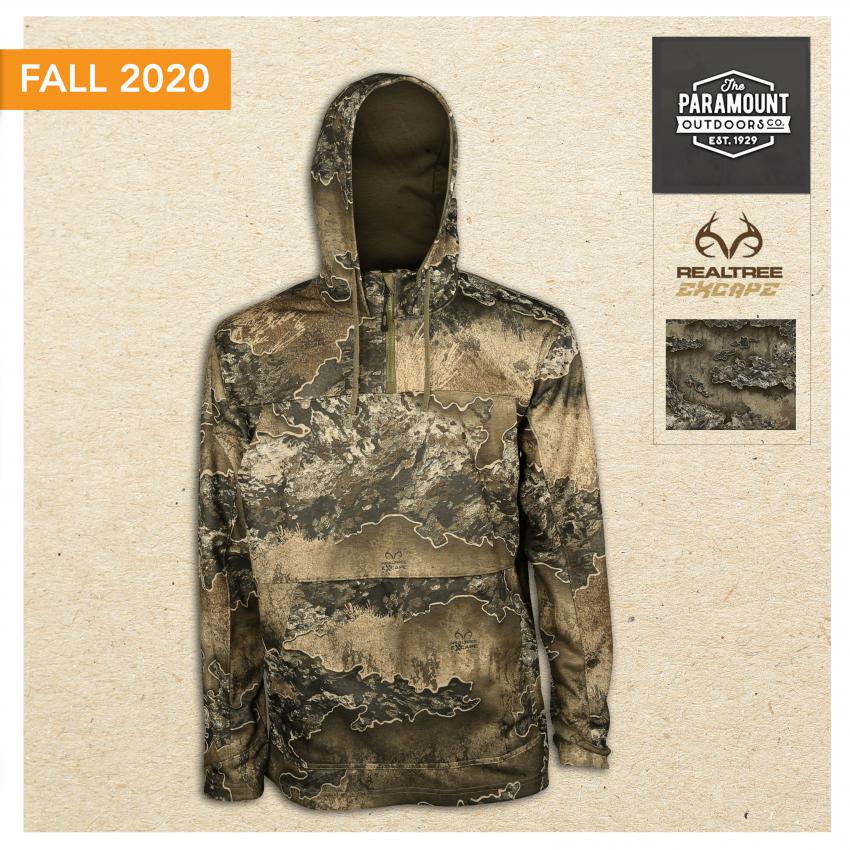 The Teton Quarter Zip Performance Hoodie in Realtree XCAPE Camo