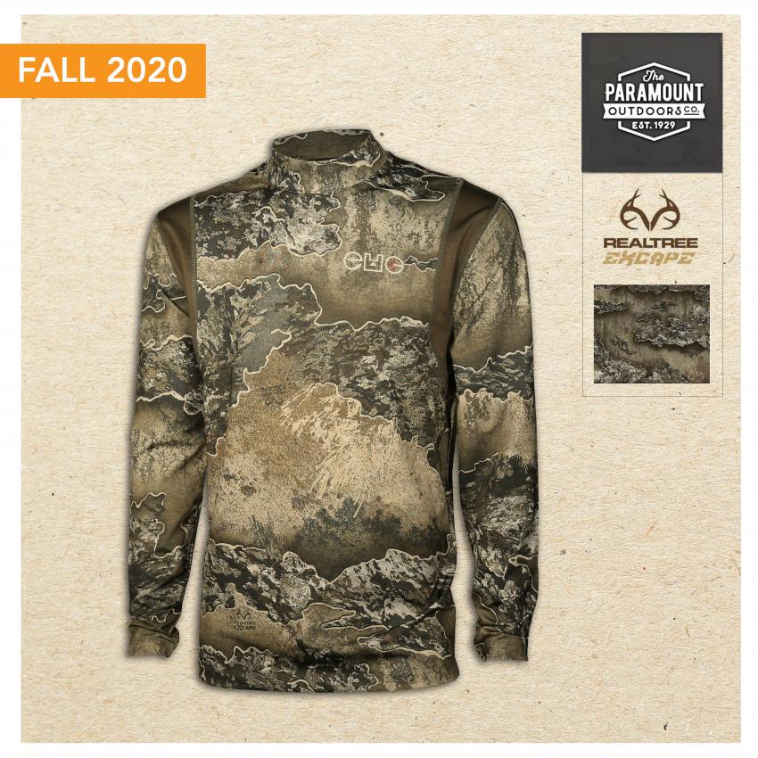 The Mock Neck Base Layer Long Sleeve in Realtree XCAPE Camo