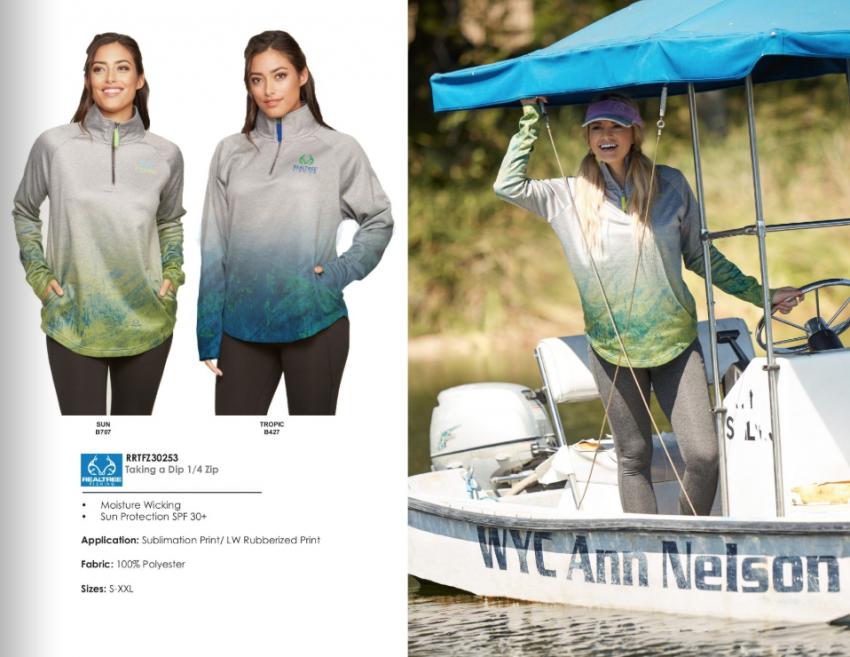 Realtree Fishing 1/4 zip women shirts | Fall 2019 Collection