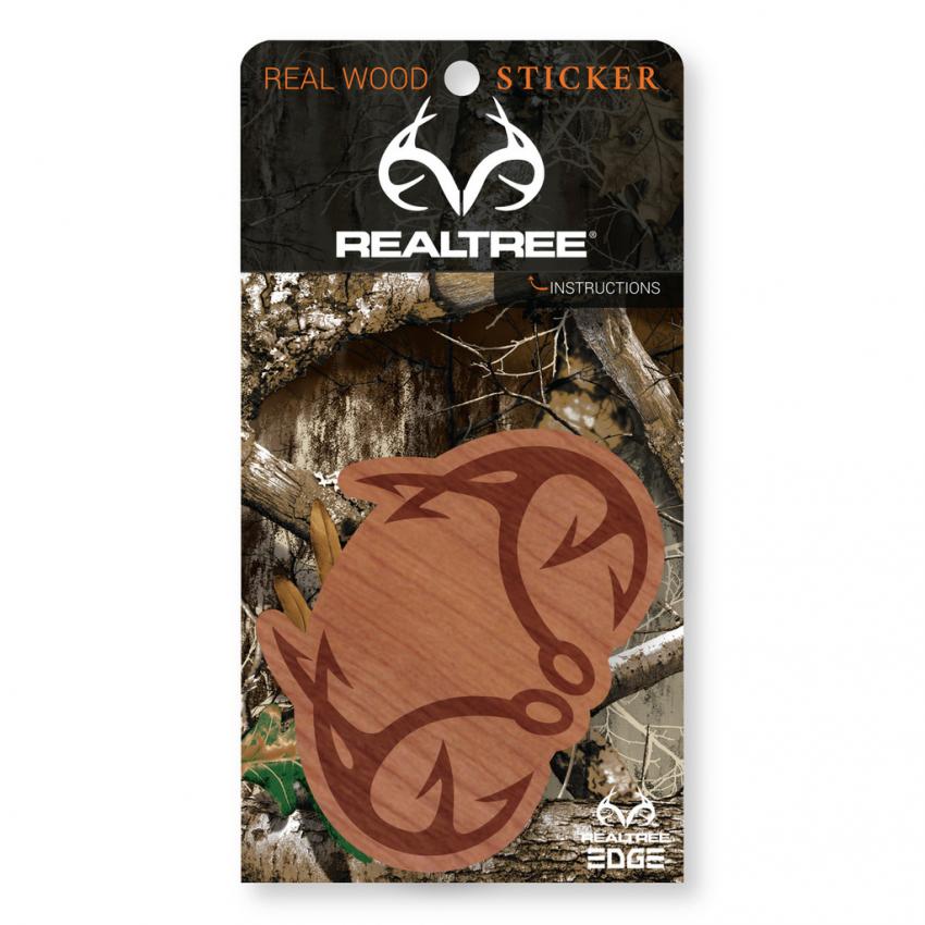 realtree fishing wooden logo sticker | Realtree B2B