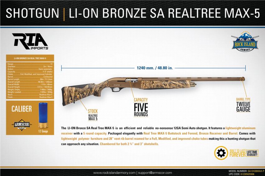 LI-ON Bronze SA Real Tree MAX-5 12GA 5rd