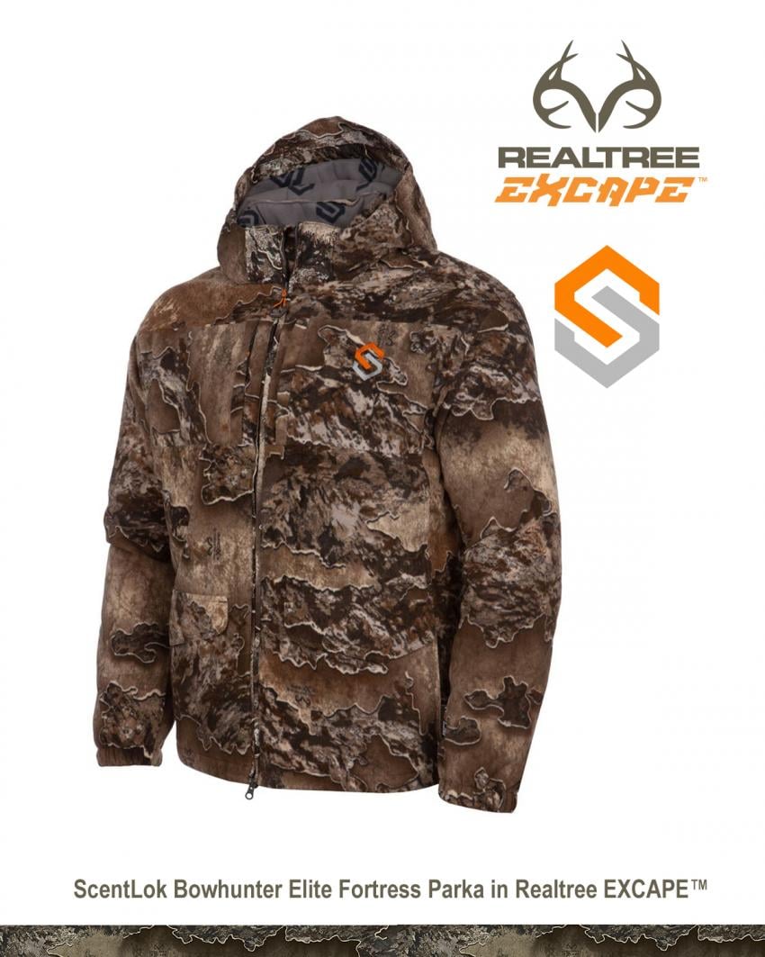 Scentlok bowhunter elite fortress parka realtree excape