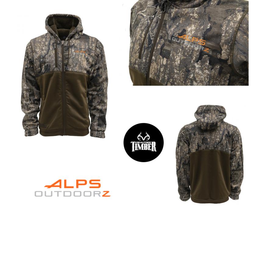 2022 ALPS OutdoorZ Shield Full Zip Jacket in Realtree Timber