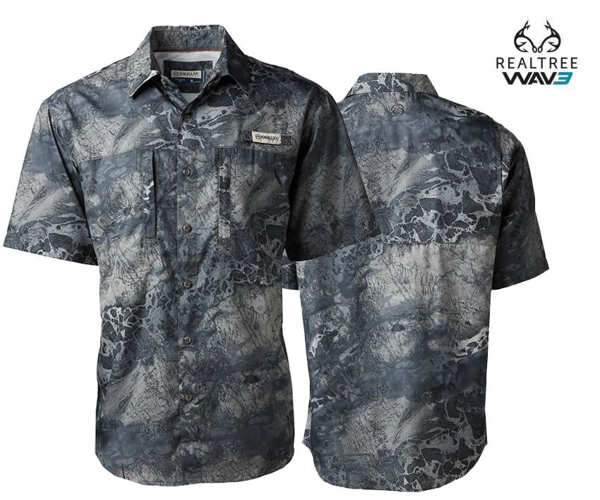 Magellan Outdoors Men's Realtree WAV3 Camo Fishing Shirt