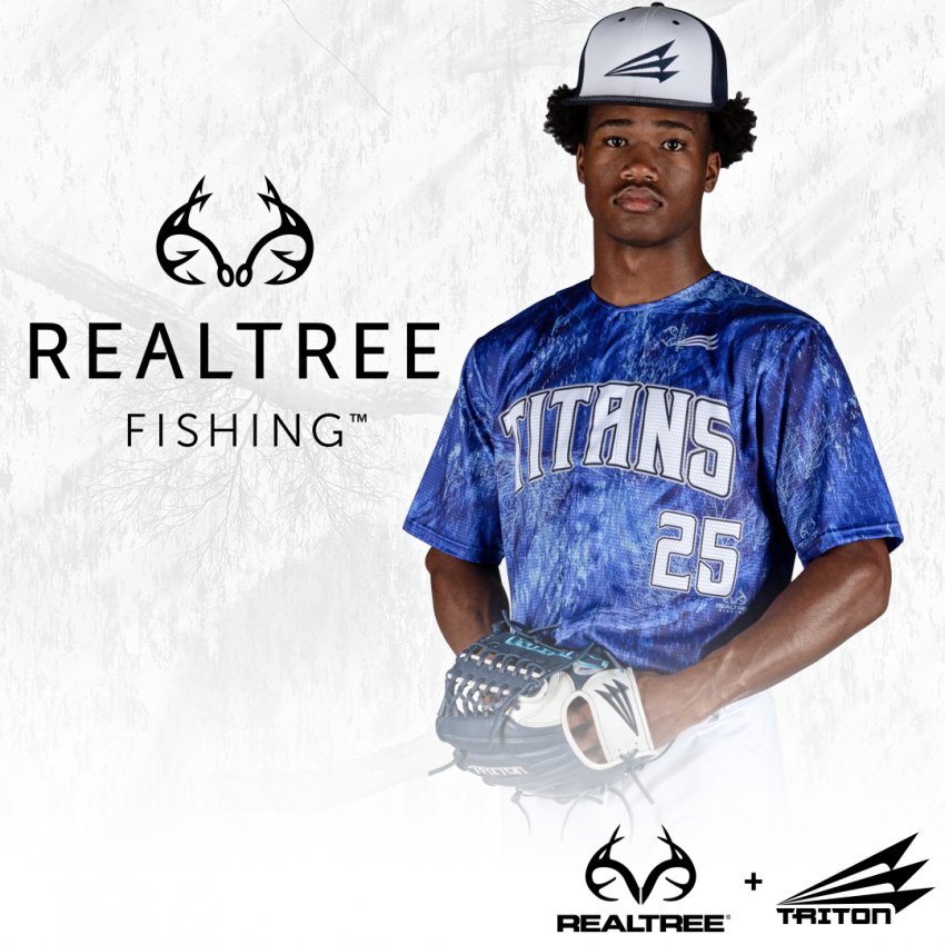Triton Realtree fishing camo Baseball Team Jersey Shirt