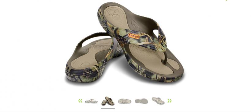 crocs camo sandals