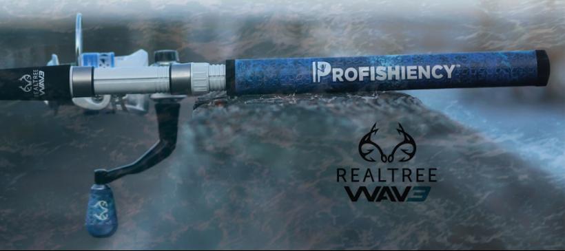 ProFISHiency Realtree Wav3 True Blue Camo Spinning Combo